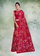 Red Color Crepe Silk Casual Wear Saree  SY - 9681