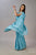 SKY BLUE Color SHIMMER GEORGETTE READY TO WEAR SAREE SY - 9963