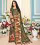 Mehendi Green Color Cotton Silk Designer Festive Sarees : Preshan Collection  OS-92105