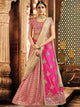 Pink Color Half Jacquard Silk & Half Taffeta Silk Designer Lehenga Sarees : Sadhik Collection  OS-91794