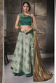 Green Color Jacquard & Taffeta Silk Lehenga For Wedding Functions : Nasima Collection  OS-91838
