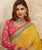 Yellow & Purple Color Crepe Silk Designer Festive Sarees : Raviya Collection  OS-92927