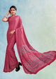 Pink Color Crepe Silk Casual Wear Saree  SY - 9743
