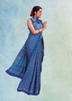 Blue Color Crepe Silk Casual Wear Saree  SY - 9745