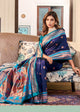 Navy Blue Color Soft Peshwai Paithani Silk Casual Wear Saree  SY - 10136