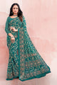 Green Color Georgette Casual Wear Saree  SY - 9095