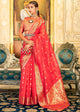 Red Color Soft Organza Silk Casual Wear Saree  SY - 10157