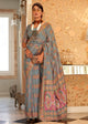 Light grey Color Pure Pashmina Butta Silk Casual Wear Saree  SY - 10182