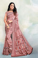 Light Pink Color Crepe  Casual Wear Saree  SY - 9362