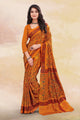 Yellow Color Crepe  Casual Wear Saree  SY - 9164