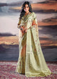 Light Green Color Pure Satin Casual Wear Saree  SY - 10183