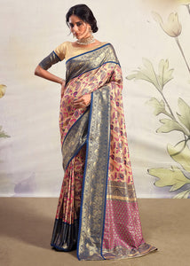Beige Color Pure Dharmavaram Silk Casual Wear Saree  SY - 10164