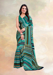 Multi Color crepe silk Casual Wear Saree  SY - 9991
