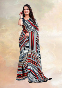 Multi Color crepe silk Casual Wear Saree  SY - 9992