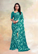 Green Color crepe silk Casual Wear Saree  SY - 9996