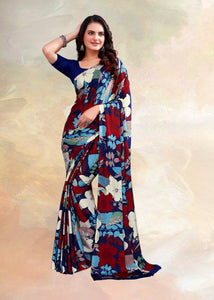 Multi Color crepe silk Casual Wear Saree  SY - 9999