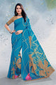 Blue Color Georgette Casual Wear Saree  SY - 9205