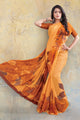 Orange Color Georgette Casual Wear Saree  SY - 9115