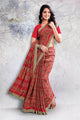 Red Color Crepe  Casual Wear Saree  SY - 9446