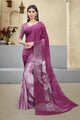 Purple Color Crepe  Casual Wear Saree  SY - 9518