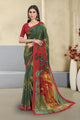 Red Color Crepe  Casual Wear Saree  SY - 9532
