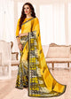 Yellow Color Crepe Silk Casual Wear Saree  SY - 9772