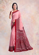 Pink Color Crepe Silk Casual Wear Saree  SY - 9628
