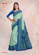 Skyblue Color Crepe Silk Casual Wear Saree  SY - 9636