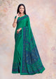 Green Color Crepe Silk Casual Wear Saree  SY - 9654