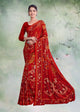 Red Color Crepe Silk Casual Wear Saree  SY - 9679