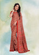 Red Color Crepe Silk Casual Wear Saree  SY - 9733