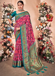 Pink Color Mysore Art Silk Casual Wear Saree  SY - 9263