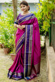 Magenta Color Raw Silk Casual Wear Saree  SY - 9609