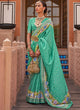 Sea Green Color V P Silk Casual Wear Saree  SY - 10049
