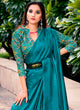 Sea Green Color Satin Silk Casual Wear Saree  SY - 10063