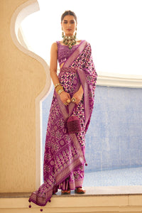 Purple Color V P Silk Casual Wear Saree  SY - 10085