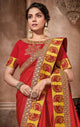 Sindoori Color Crepe Silk Designer Party Wear Sarees : Kshipra Collection  OS-93056