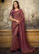 Pink Color Embossed lycra Trendy Party Wear Sarees OS-94388