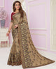 Beige Color Linen Cotton Party & Function Wear Sarees :  Praniti Collection  OS-92287 - onlinesareez