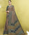 Brown Color Fine Georgette Digital Print Designer Function Wear Sarees : Gaurika Collection  OS-91445