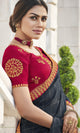 Black Color Banarasi Cotton Silk  Sarees For Newly Wedded OS-95700 - onlinesareez