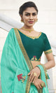 Sea Green Color Banarasi Cotton Silk  Sarees For Newly Wedded OS-95706