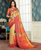 Light Yellow, Pink & Orange Color Bhagalpuri Party & Function Wear Sarees : Abhijata Collection  OS-92054