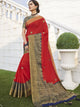 Sindoori Color Banarasi Cotton Silk  Sarees For Newly Wedded OS-95714