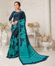 Blue & Firozi Color Crepe Georgette Party Wear Sarees : Sarankhi Collection  OS-93260 - onlinesareez