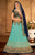 Aqua Blue Color Raw Silk Glamorous Party Wear Lehengas OS-95839 - onlinesareez