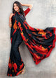 Black Color Georgette Casual Wear Saree  SY - 9059