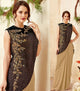 Cream & Brown Color Lycra Designer Ready To Wear Sarees : Sadhik Collection  OS-91720