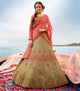 Beige  Two Tone Silk Designer Lehenga For Wedding Functions : Kreshti Collection  OS-93294 - onlinesareez