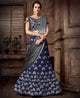 Blue & Grey Color Silk Designer Lehenga Sarees : Sadhik Collection  OS-91729 - onlinesareez